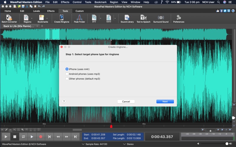 声音编辑程序 WavePad   for Mac