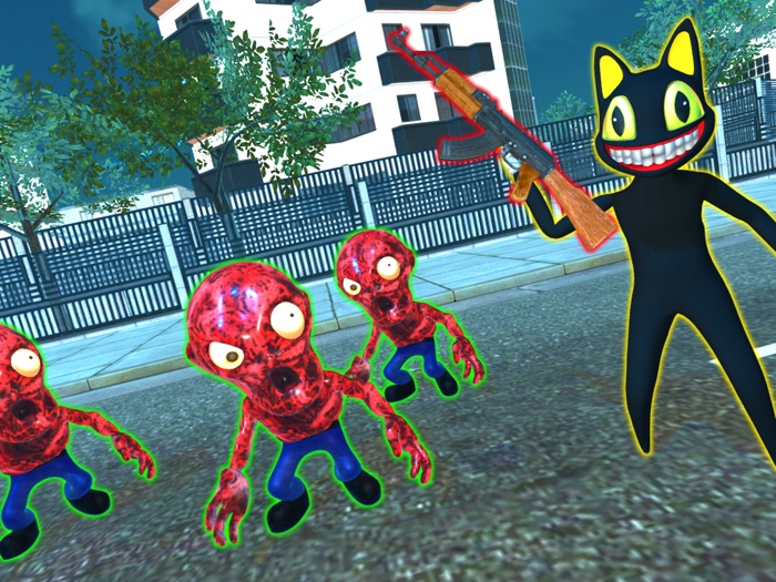 Cartoon Cat Scary Crime City