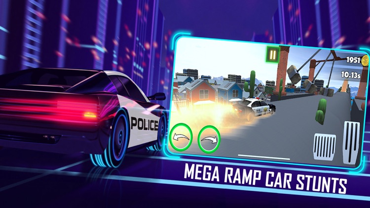 Police Car Stunts: Mega Ramp