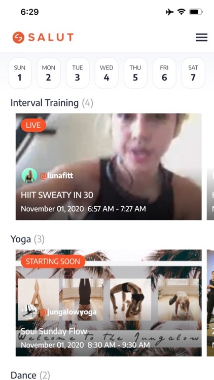 Salut: live fitness classes screenshot-5