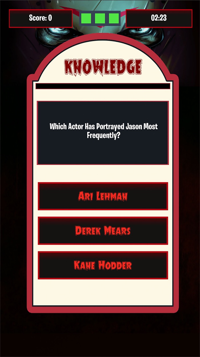 Scary jason in friday Game