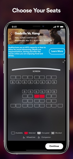 AMC Theatres: Movies & More app screenshot