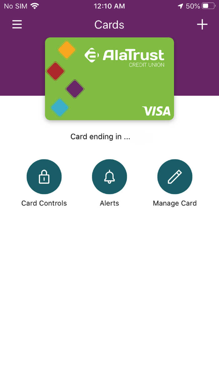 AlaTrust Card Controls