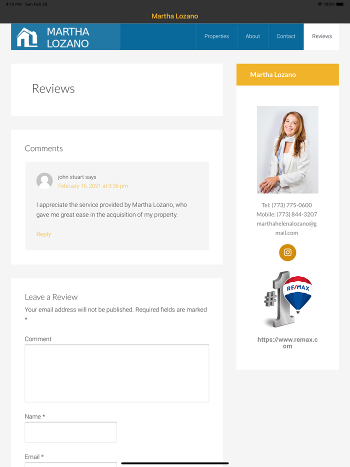 Martha Lozano Real State App