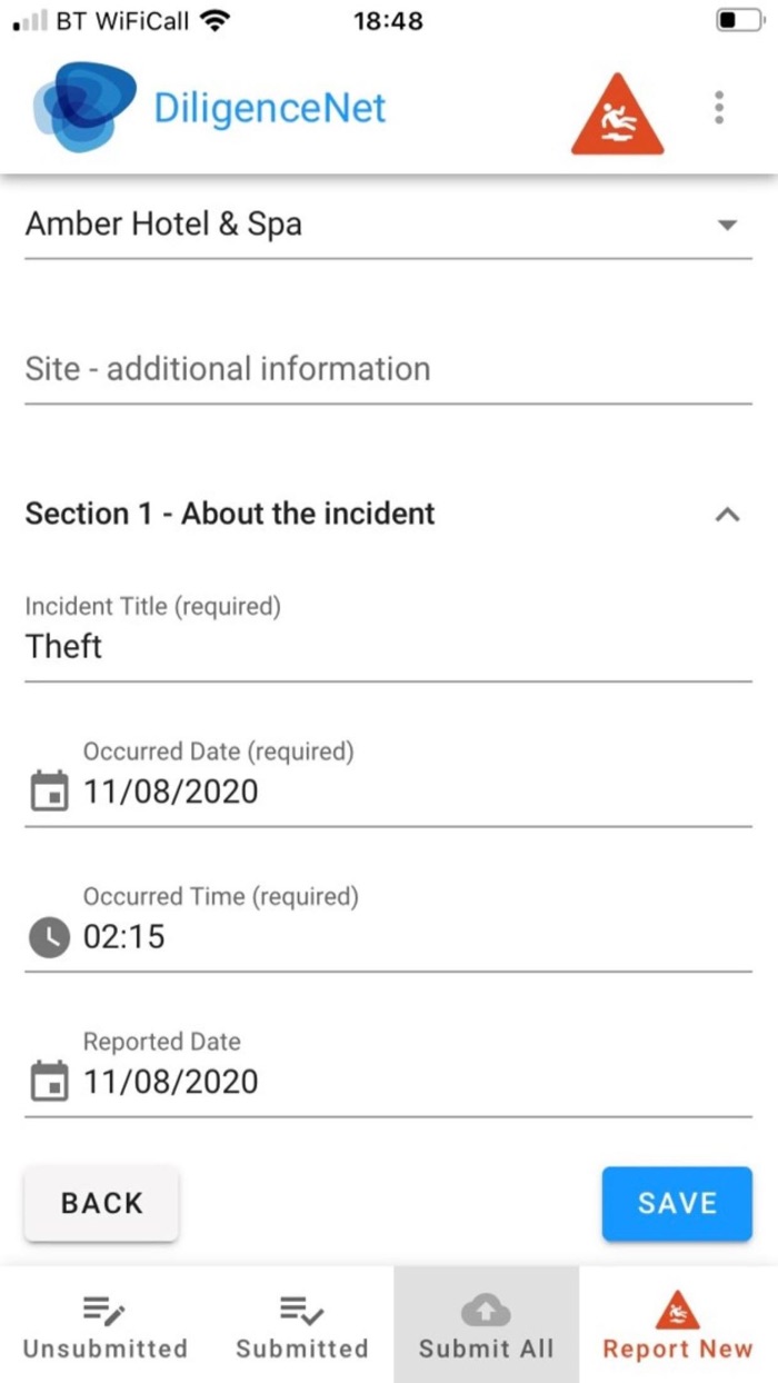 DiligenceNet Incident App
