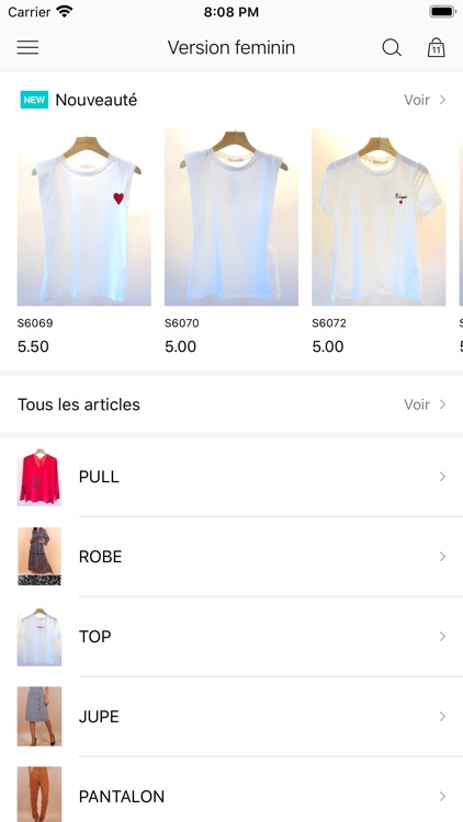 version feminin pull