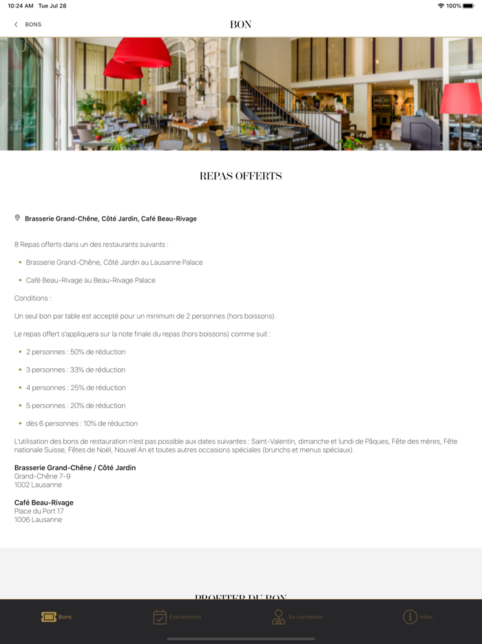 La Carte - Lausanne Palace