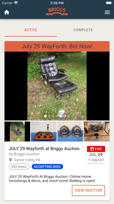 Briggs Auction screenshot 3