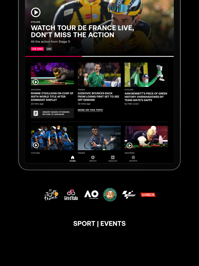 Eurosport Live, News  Scores
