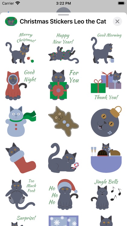 Christmas Stickers Leo the Cat