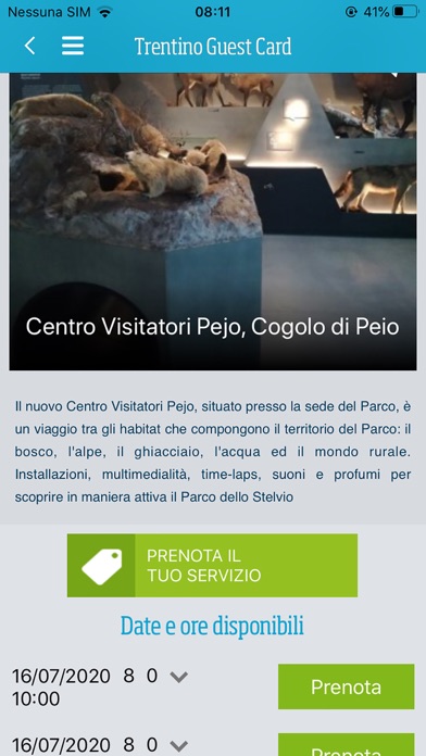 Screenshot of Trentino Guest Card6