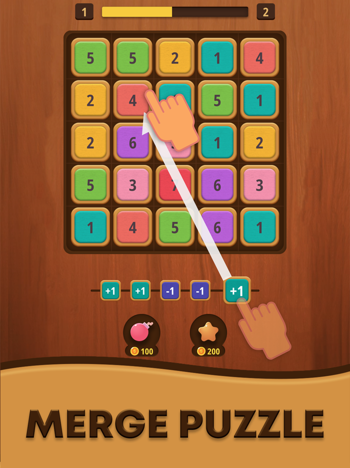 Mergezilla - Number Puzzle