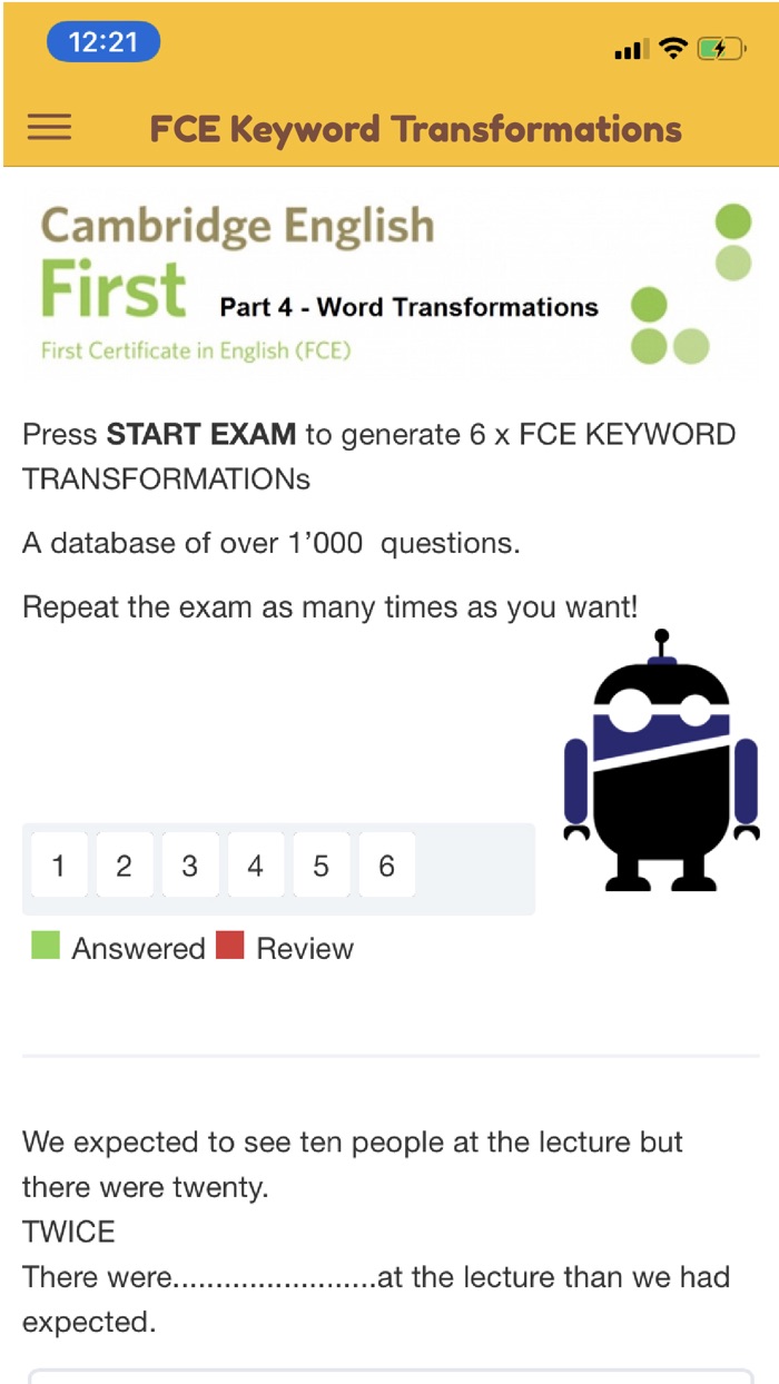 FCE Keyword Transformations