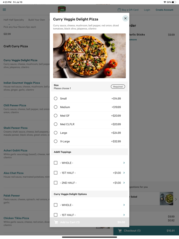 Bombay Pizza House - Fremont