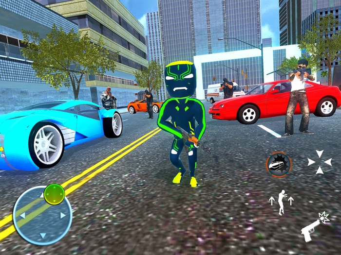 Neon Iron Stickman Superhero 2