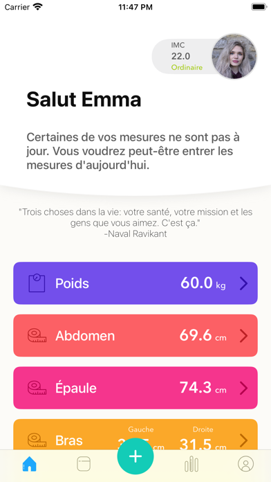 Suivi du Poids et du Corps Suivi du Poids et du Corps