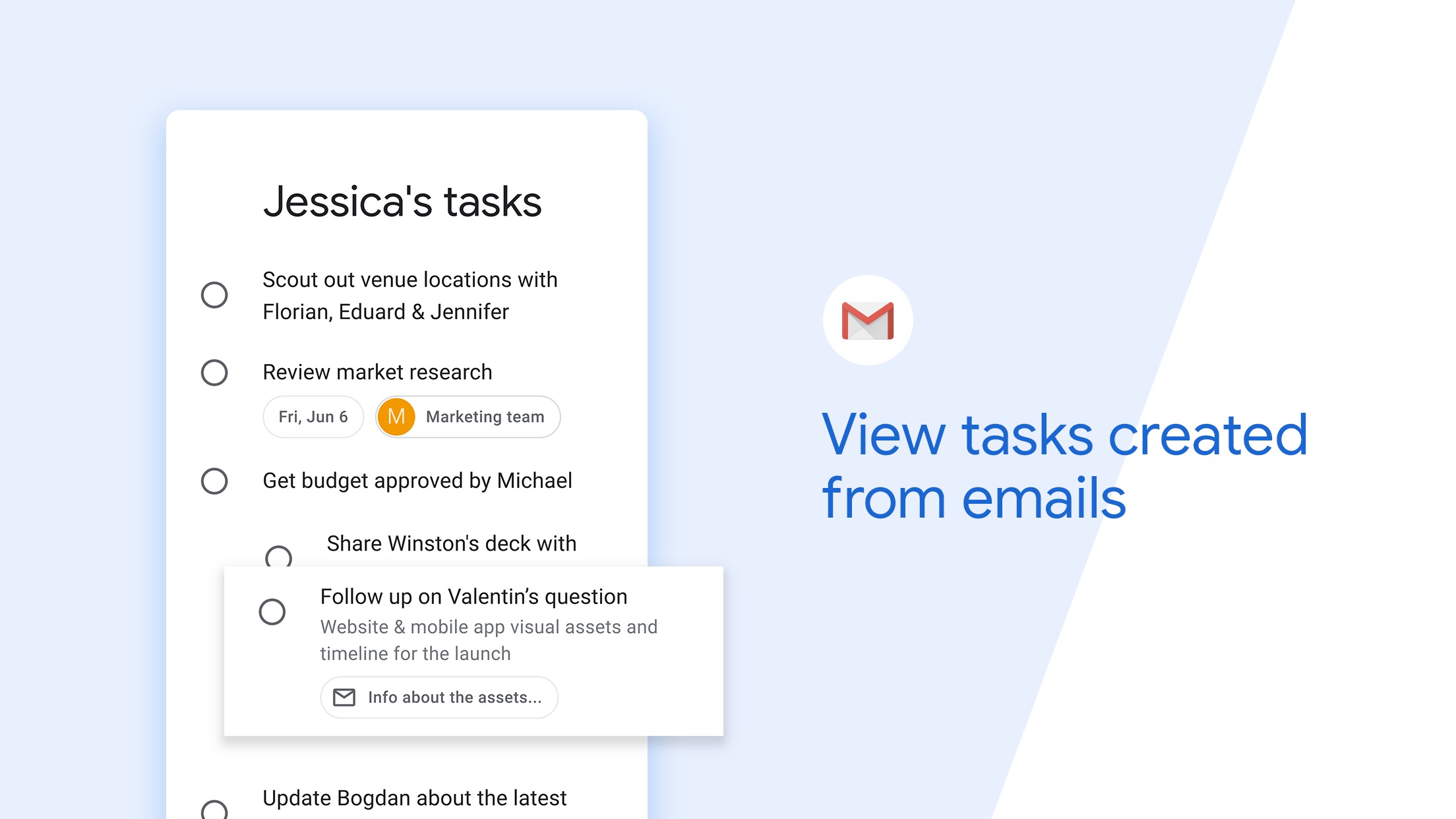 Screenshot do app Google Tarefas: seja produtivo