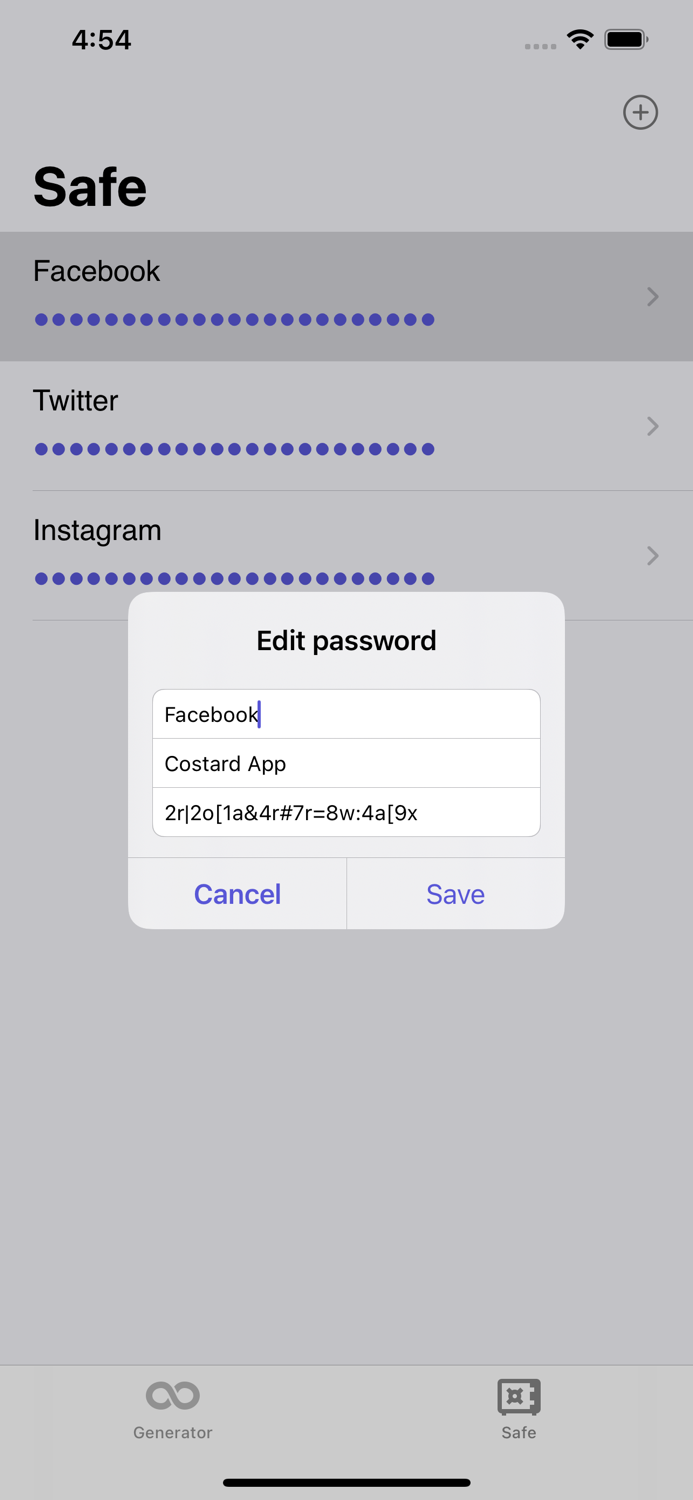 Safe Password Generator
