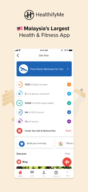Healthifyme Kaunter Kalori Di App Store