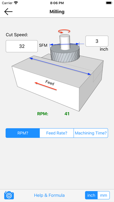 Machining App for Machinists with Milling Turning and Drilling References Screenshot 3