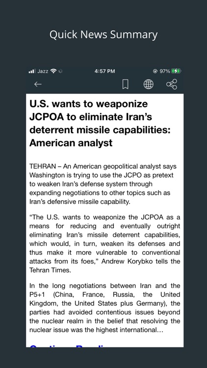 Iran News Reader screenshot-1
