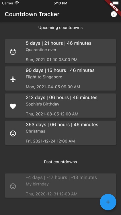 Countdown Tracking