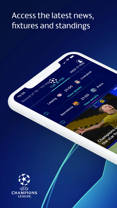 The official UEFA Champions League app Screenshot 1