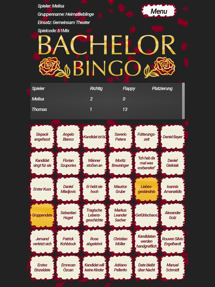 Bachelor Bingo