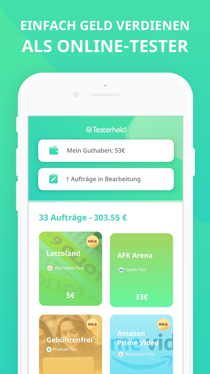 Testerheld - Geld verdienen