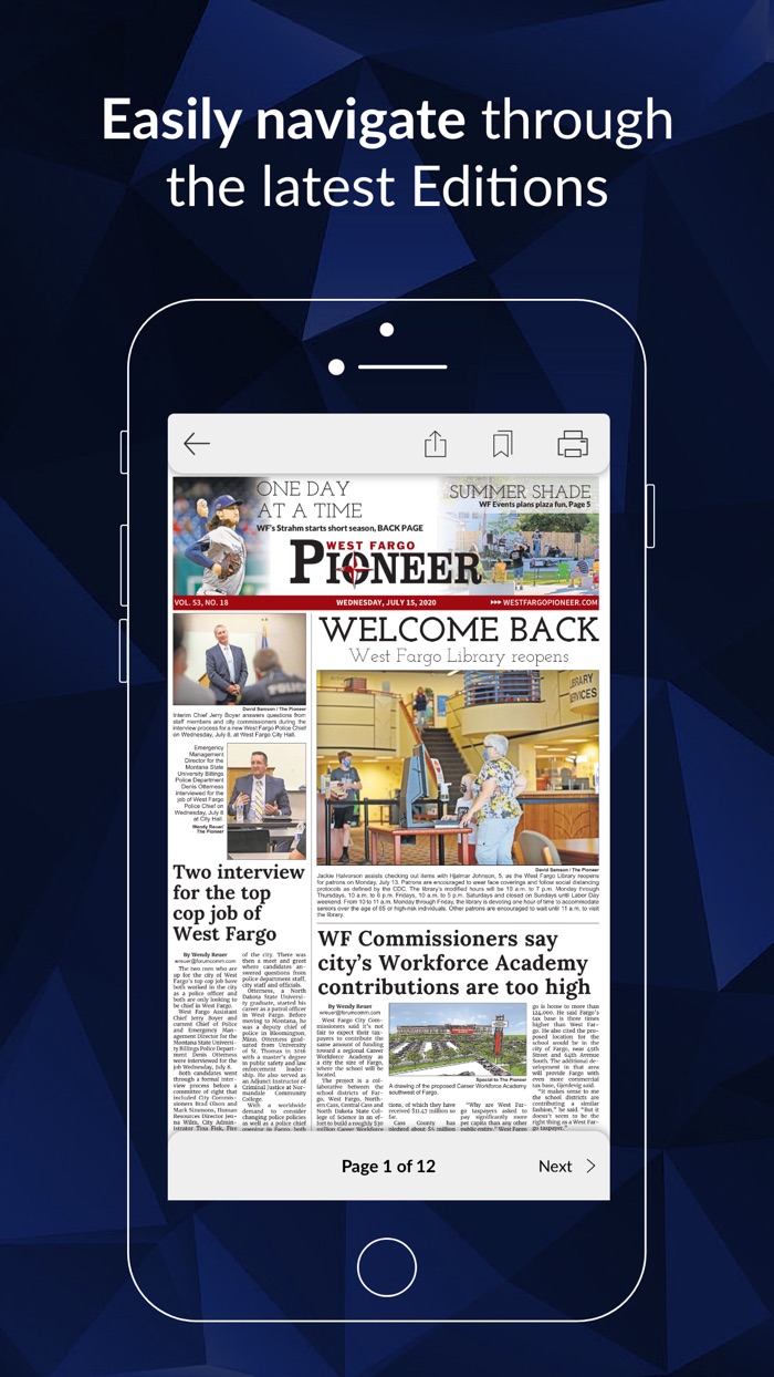 West Fargo Pioneer E-paper