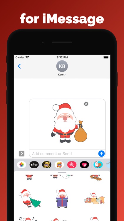 Funny Santa Claus - stickers