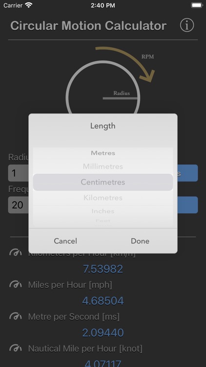 Circular Motion Calculator