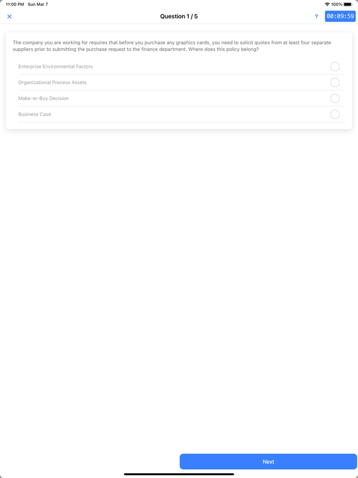 PMP Examination Prep