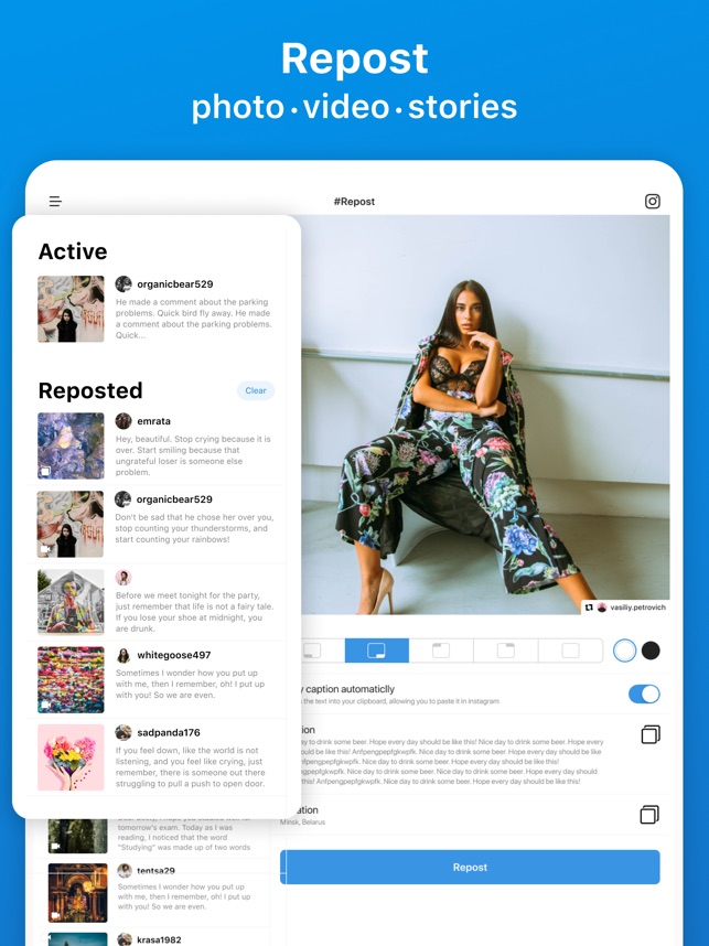 Repost For Instagram リポスト をapp Storeで