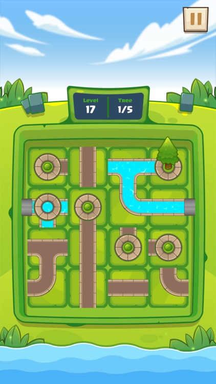 Water Connect - Trees Puzzle screenshot-3