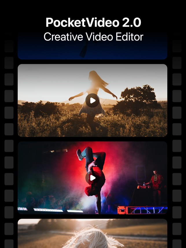 Pocket Video Editor Maker On The App Store - free roblox gfx intros free template black women aesthetic youtube