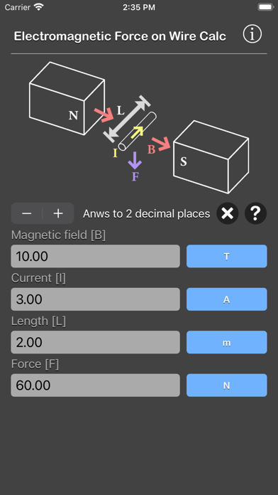 Electromagnetic Force on Wire screenshot 2