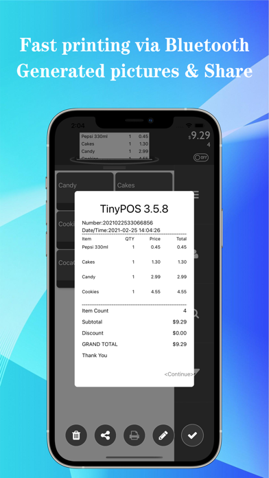 How to cancel & delete TinyPOS Make & Track Receipts from iphone & ipad 2