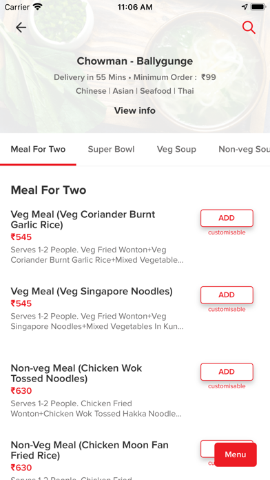 Chowman Food Delivery screenshot 2