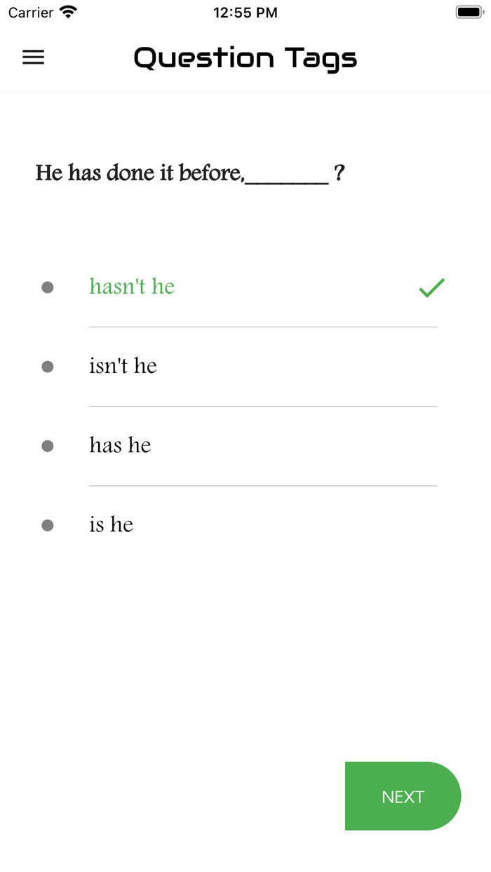 English Question Tags Practice