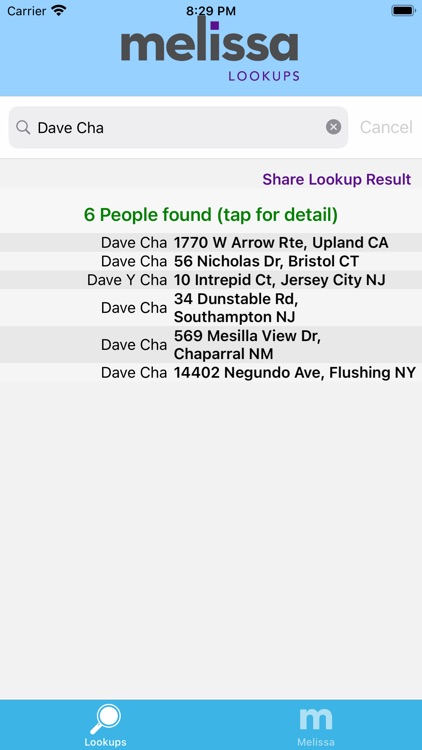 Melissa Lookups screenshot-5
