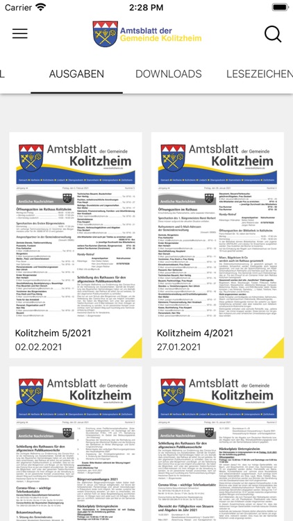 Amtsblatt Kolitzheim