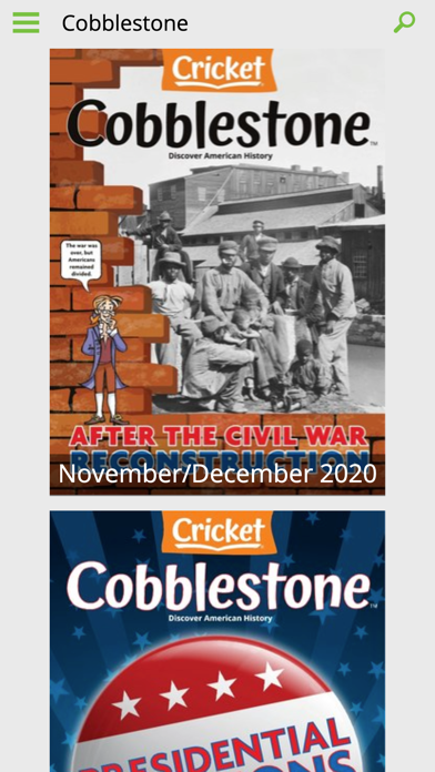 How to cancel & delete Cobblestone Magazine: U.S. history for kids from iphone & ipad 1