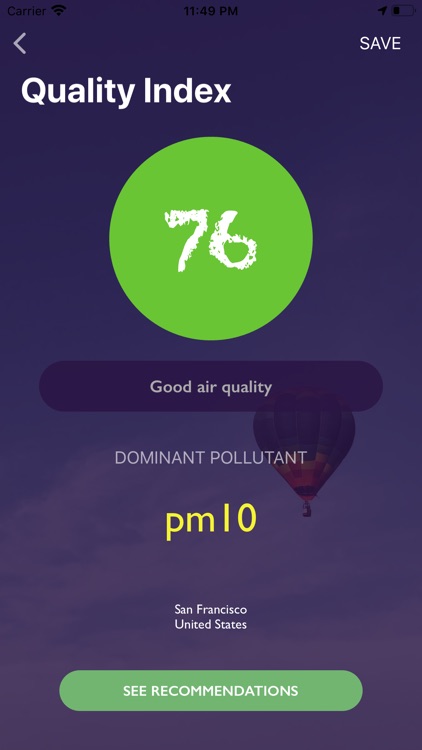 Air Quality Recommendations