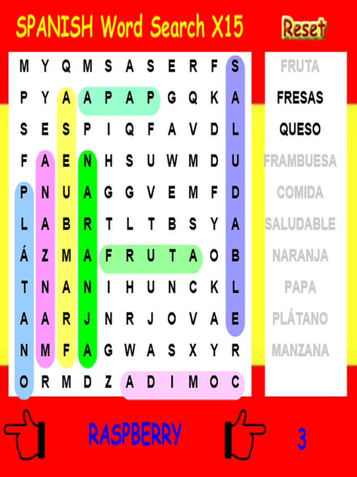 SLX Spanish Word Search
