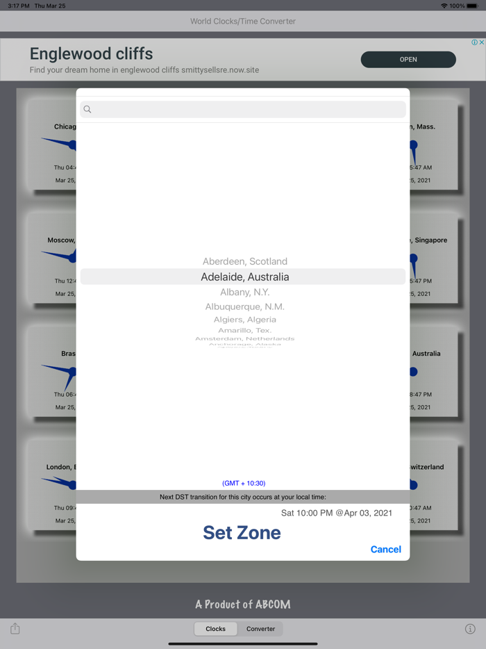 World Clocks / Time Converter