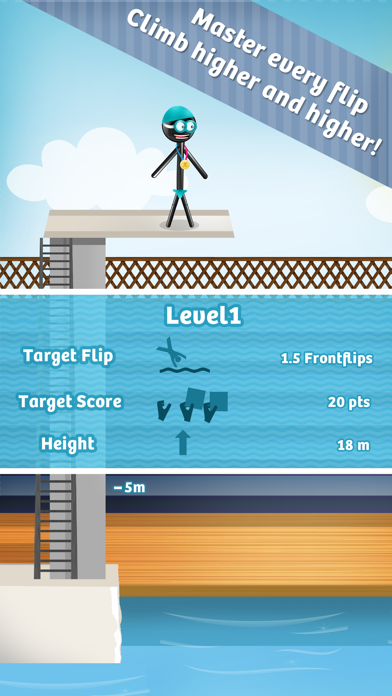 How to cancel & delete Stickman High Diving - Touch, Jump & Flip! from iphone & ipad 4