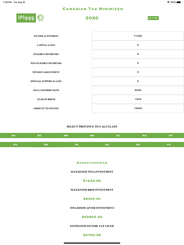 Canadian Tax Minimizer 2020