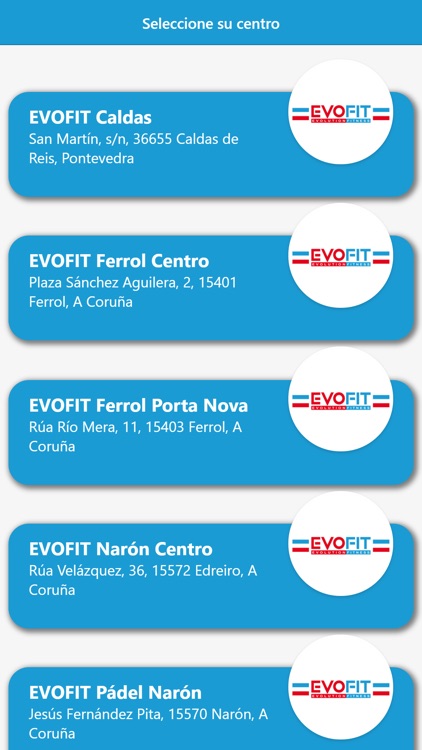 EVOFIT Gimnasios