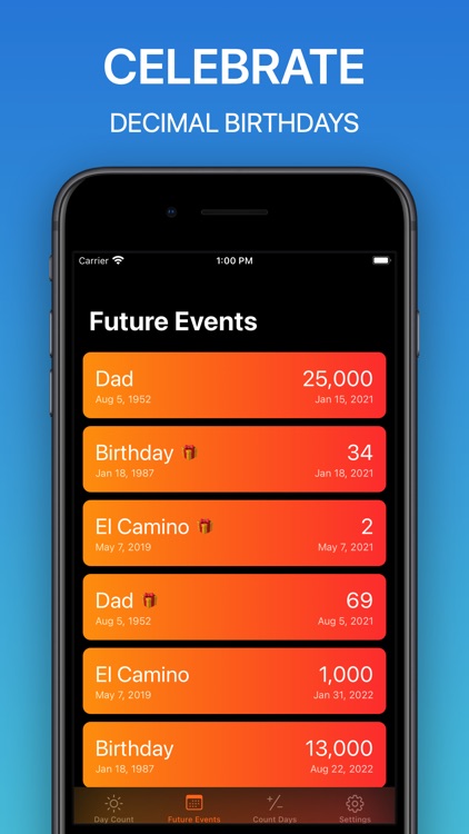 Day Count & Birthday Reminder
